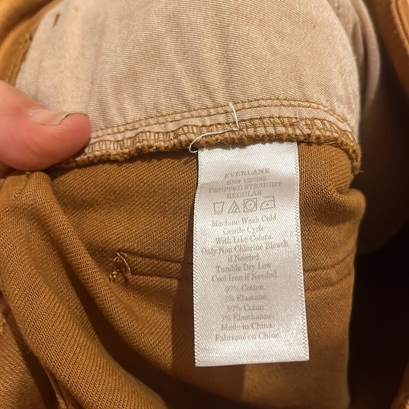 Everlane Cropped Straight Regular Mustard Brown Jean Pant Size 0 - Picture 11 of 13